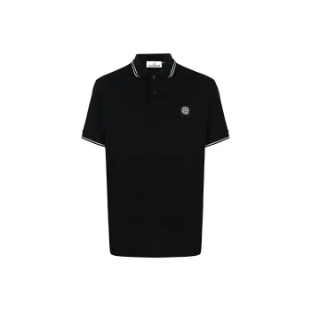 STONE ISLAND Polo Shirts Men Black