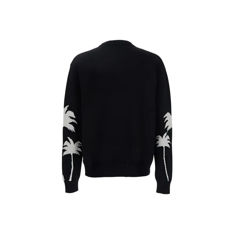 PALM ANGELS Palm Intarsia Crewneck Knitted Jumper-1