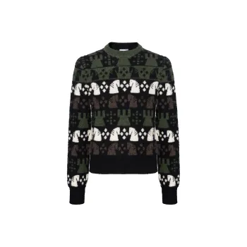 Burberry Pattern Intarsia Knit Crewneck Jumper