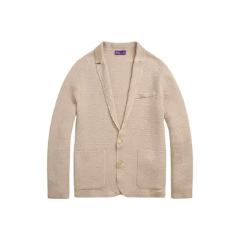 Ralph Lauren Purple Label Textured Long-sleeve Cardigan Blazer