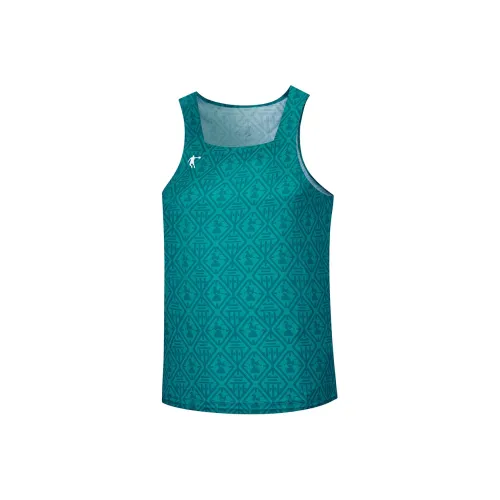 QIAODAN Tank Tops Unisex Water Pond Green Print