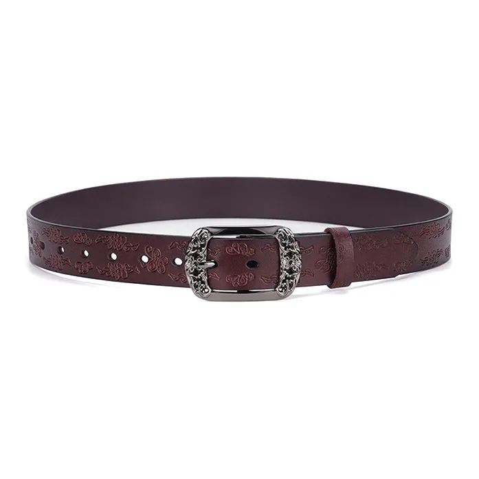 YUZHAOLIN Cow Split Leather Belts Unisex Width 3.3CM-3