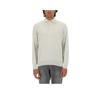 Brunello Cucinelli Long Sleeved Knitted Polo Shirt