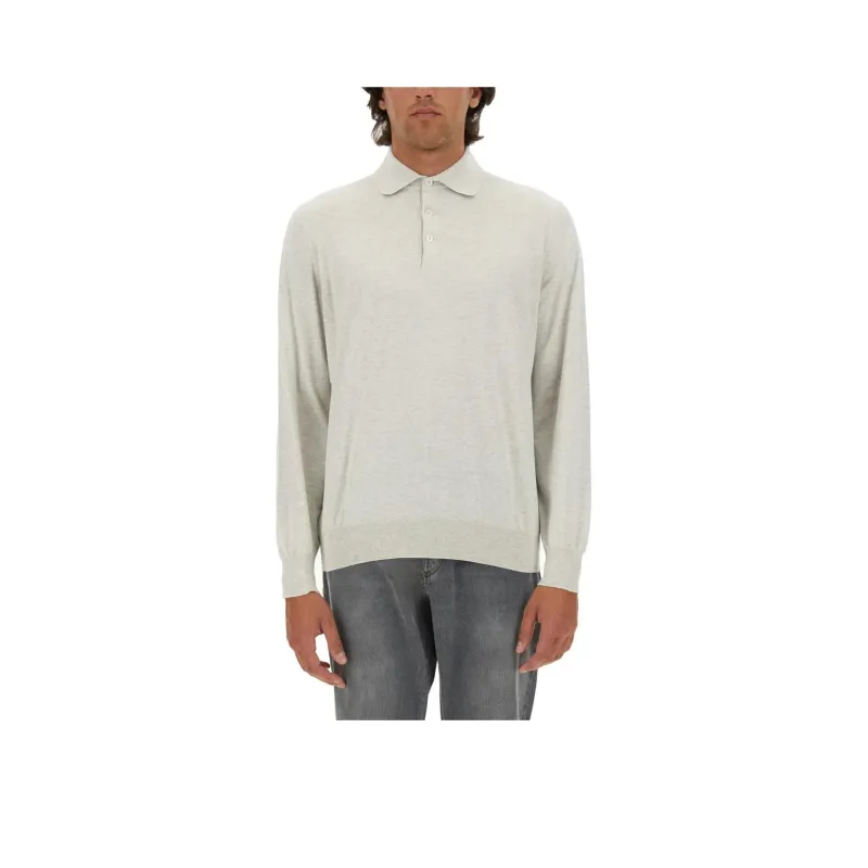 Brunello Cucinelli Long Sleeved Knitted Polo Shirt-0