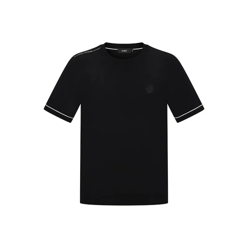 RARE Short Sleeved Sweater Pullover Men's Black-0
