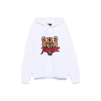 DSQUARED 2 Bear Logo Cool Fit Hoodie Sweatshirt