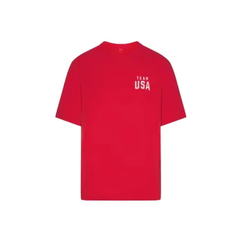 Skims USA Olympic Team Co-branded T-Shirts Men RED/Red