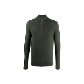 Perfect Moment Embroidered Logo Quarter Zip Sweater