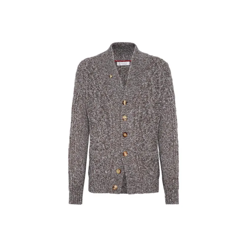 Brunello Cucinelli Cable Knitted Button Up Cardigan-0
