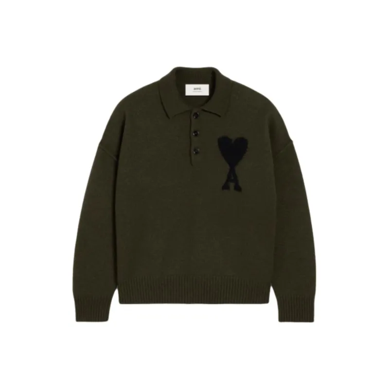 AMIPARIS Snake Year Limited Collection Sweaters Unisex Black/Khaki Green-0