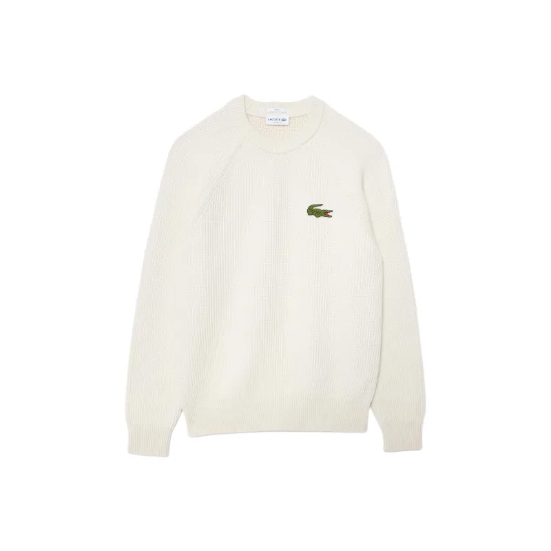LACOSTE Logo Patch Crewneck Knitted Jumper-0