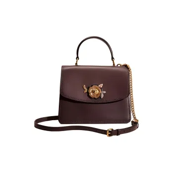 COACH Parker Cow Leather Handbag, Shoulder Bag, Crossbody Bag Medium Size Women's Ox Blood Red