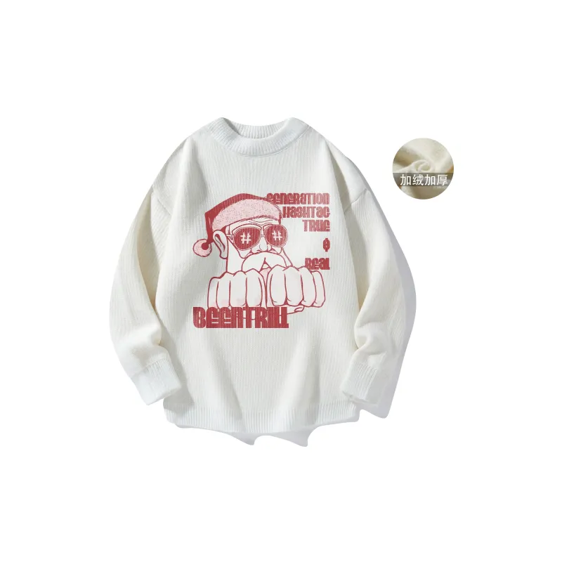 BEENTRILL Pullover Sweater, Thickened And Fleece Lined Unisex-3