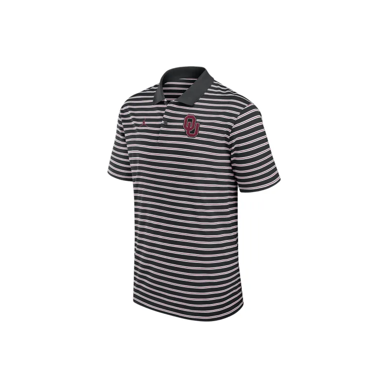Jordan Oklahoma Sooners Primetime Victory Striped Men's Nike Dri FIT College Polo-0