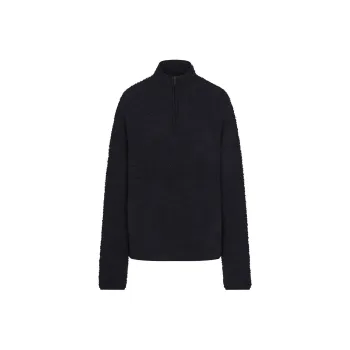 SKIMS FW24 Fake Day Collection COZY KNIT UNISEX QUARTER ZIP PULLOVER Sweatshirt Unisex ONYX/Onyx