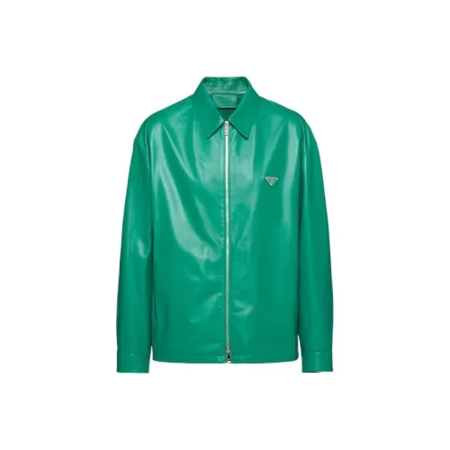 PRADA Jackets Men Laurel Green