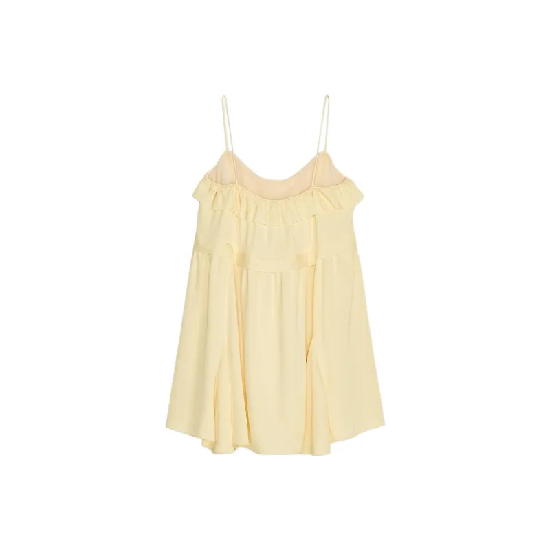 ZARA ZW Series Slip Dress Women's Light Yellow-1