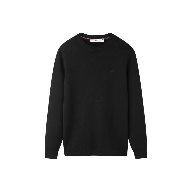 HLA Knitwear Men Black Pattern F8-0