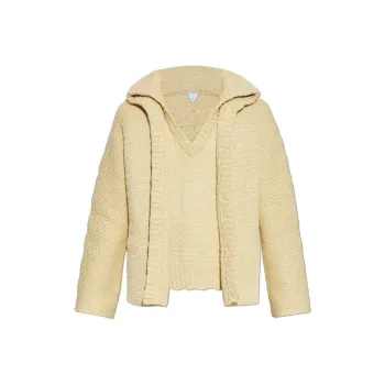 Bottega Veneta Layered Design V Neck Jumper