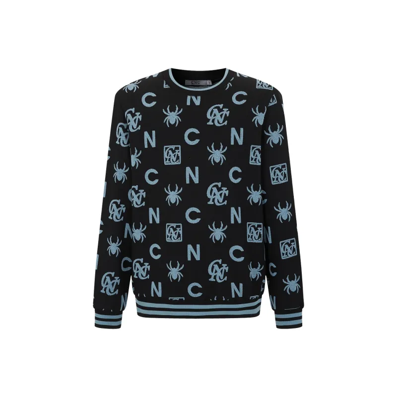 C'N'C Trend Series Sweatshirt Unisex Black Floral-0