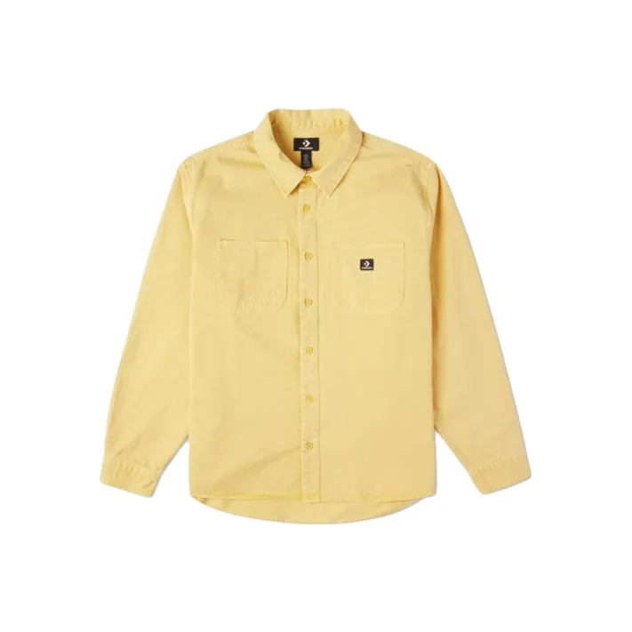 Converse WOVEN BUTTON DOWN Jackets Men Saturn Gold-0