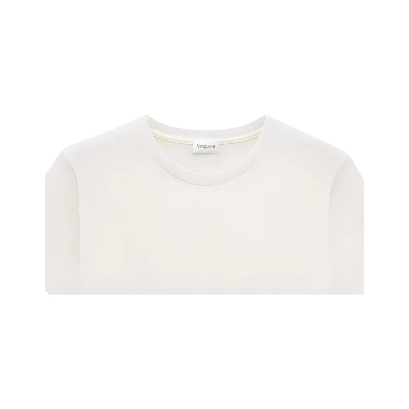 SAINT LAURENT Logo patch T shirt-4