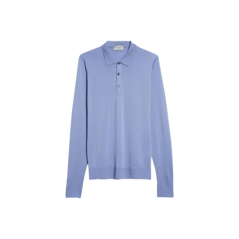 JOHN SMEDLEY Long sleeve Wool Polo Shirt-0