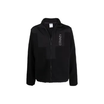 Marcelo Burlon Logo Embroidered Zip Up Jacket