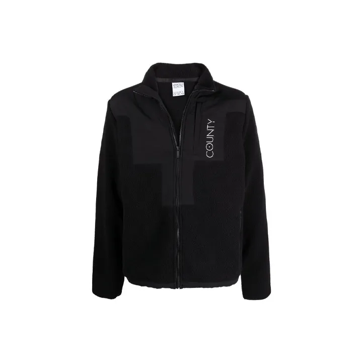 Marcelo Burlon Logo Embroidered Zip Up Jacket-0
