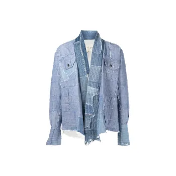 GREG LAUREN Patchwork Denim Jacket