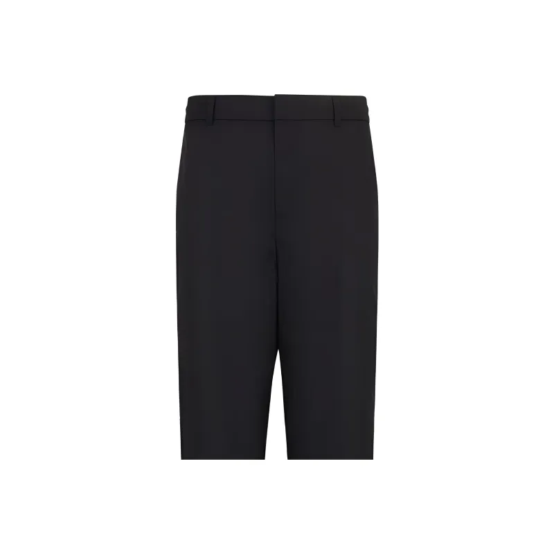 EMPORIO ARMANI Jacquard Nylon Trousers With Elastic Hems And All over Logo Lettering-6