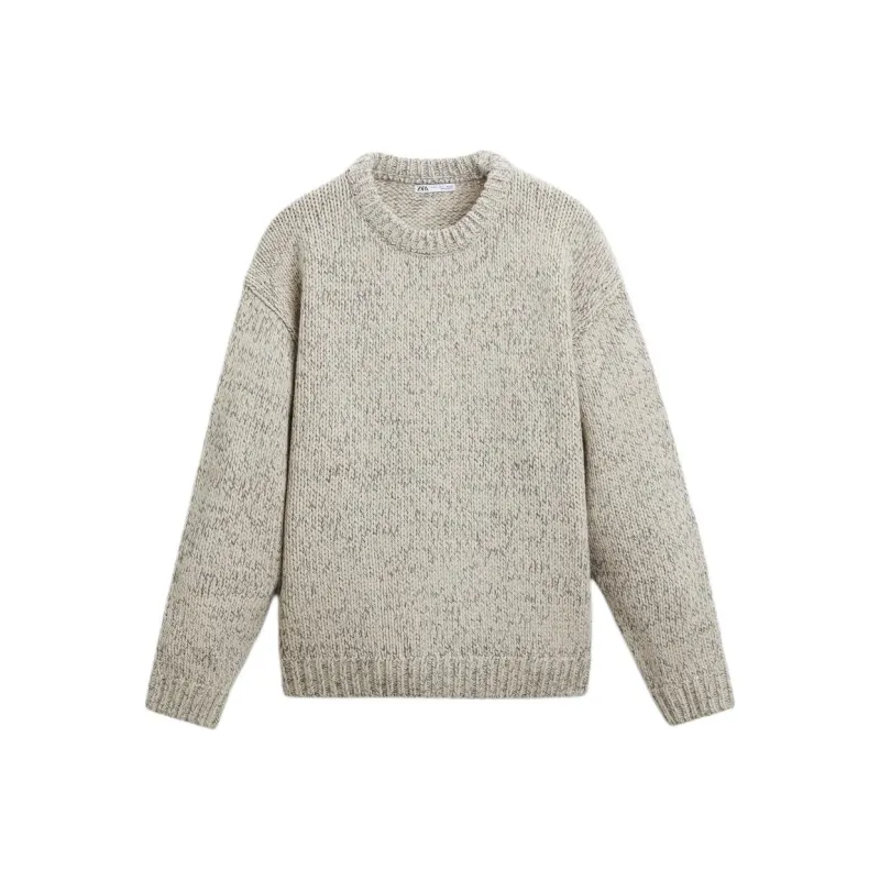 ZARA Sweaters Men Beige-0