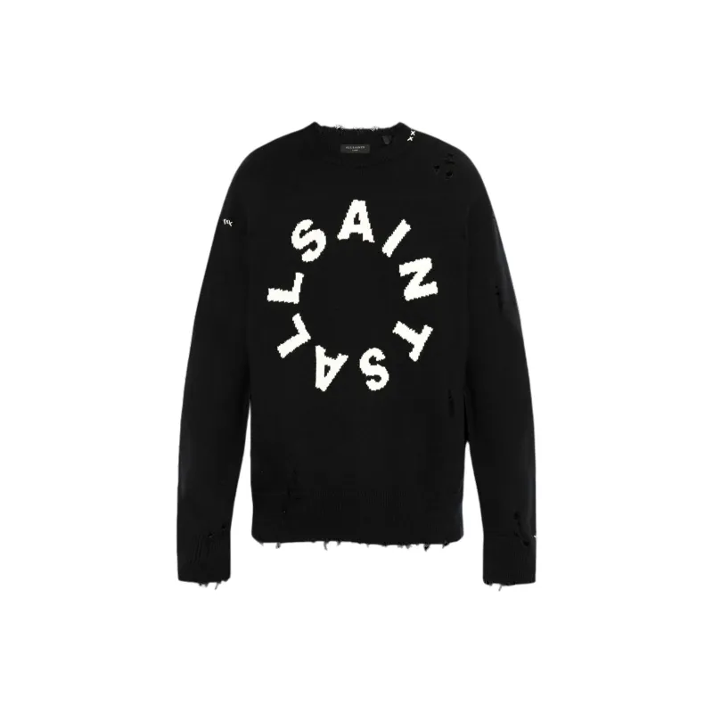 ALLSAINTS Distressed Logo Knitwear-0