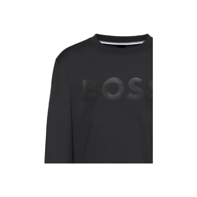 HUGO BOSS Flocked logo Cotton Sweatshirt-3