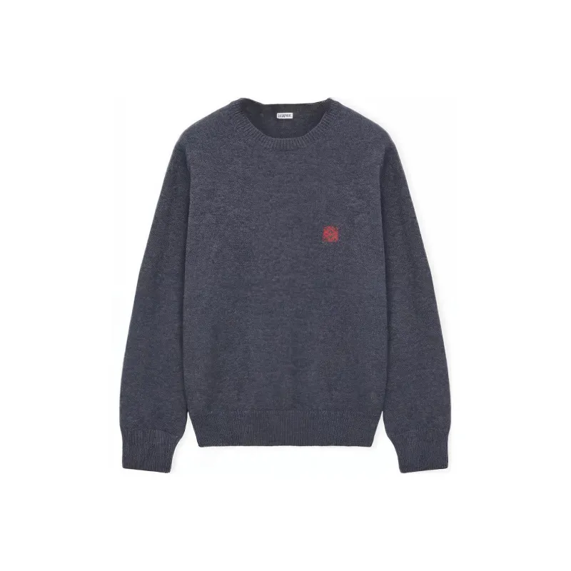 LOEWE Logo embroidered Wool Jumper-0
