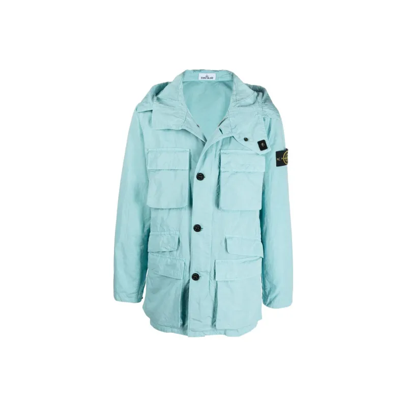 STONE ISLAND Jackets Men Sky Blue-0