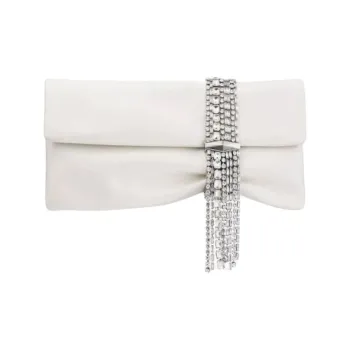 Jimmy Choo Fabric Clutch Women's White