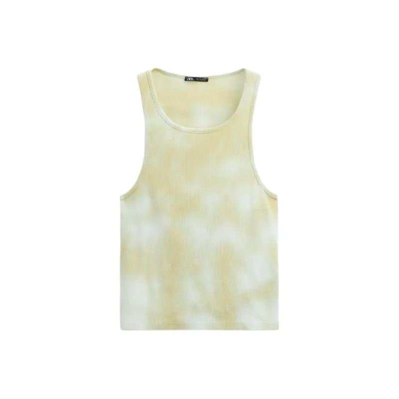 ZARA Tank Tops Men Khaki-0