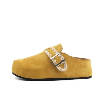 JINDUN Closed Toe Slippers Women's Lemon