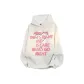 White Heather Gray with Red Print