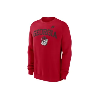 Nike Georgia Bulldogs Legacy Classic Arch Over Logo Men's Nike College Pullover Crew