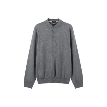 HUGO BOSS Logo embroidered Fine ribbed Polo Shirt