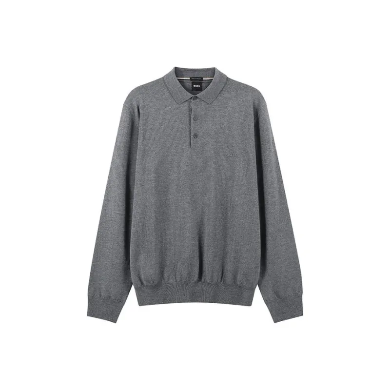 HUGO BOSS Logo embroidered Fine ribbed Polo Shirt-0