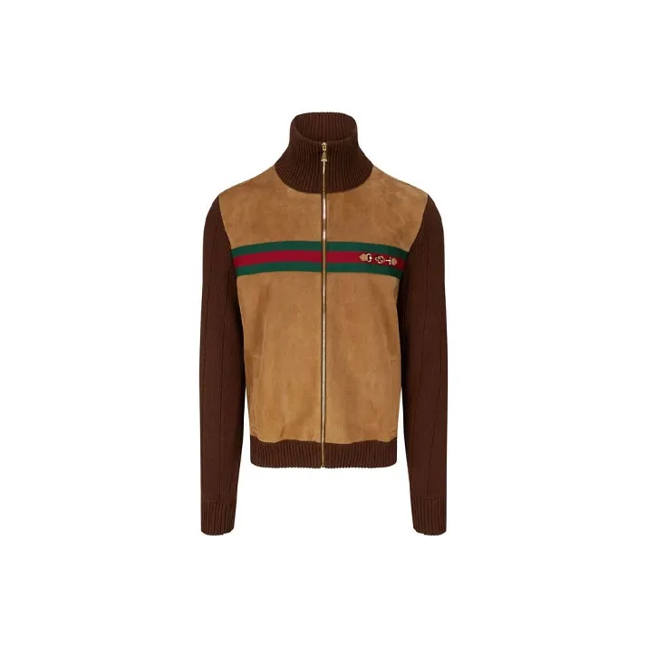 GUCCI Jackets Men Brown-0