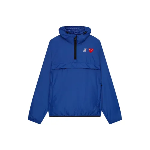 Comme Des Garcons Play X K Way Logos Half Zip Jacket