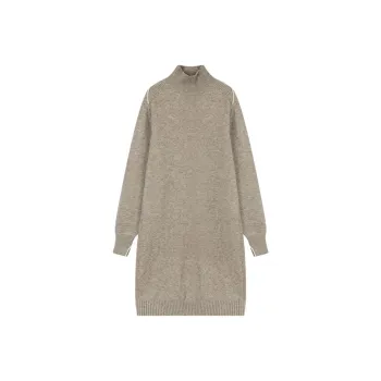 Mo Han Yi Mei Long Sleeved Dress Women's Mocha
