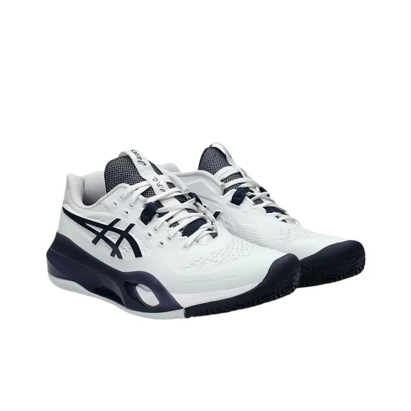A.P.C x Asics GEL RESOLUTION 10 Anti Slip Wear Resistant Low Top Tennis Shoes Women's White Blue-1