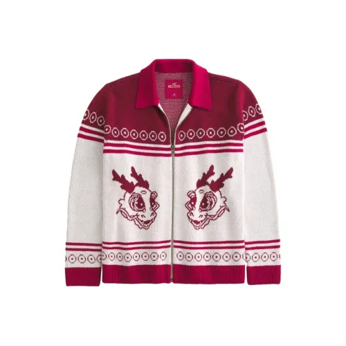 Hollister Year Of The Dragon CNY Series Knitwear Unisex Red