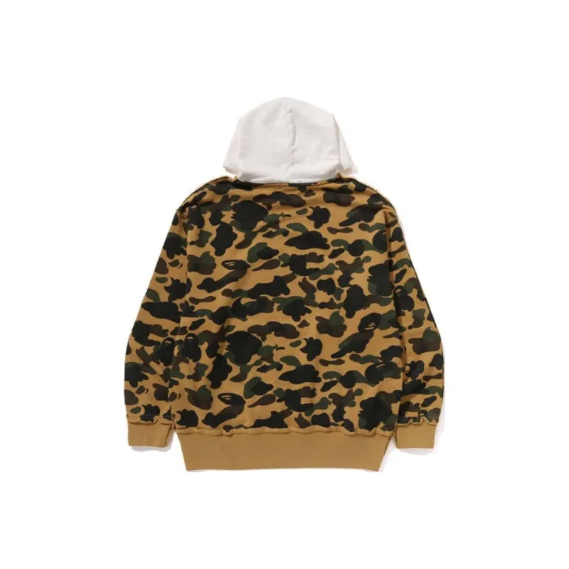 Bape 1st Camo Blocking Raw Edge Relaxed Fit Pullover Hoodie-2