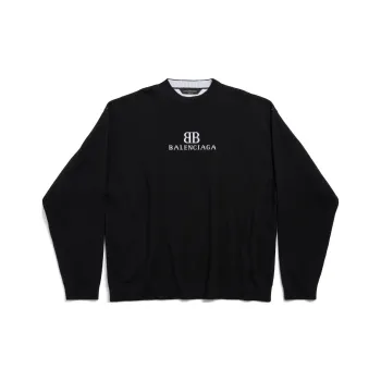Balenciaga Logo Intarsia Knit Jumper